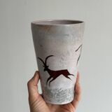 Hand-painted ceramic vase