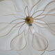 Suspension florale coton et rotin - suspension fleur.