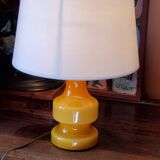 Designer orange glass lamp from the 70s