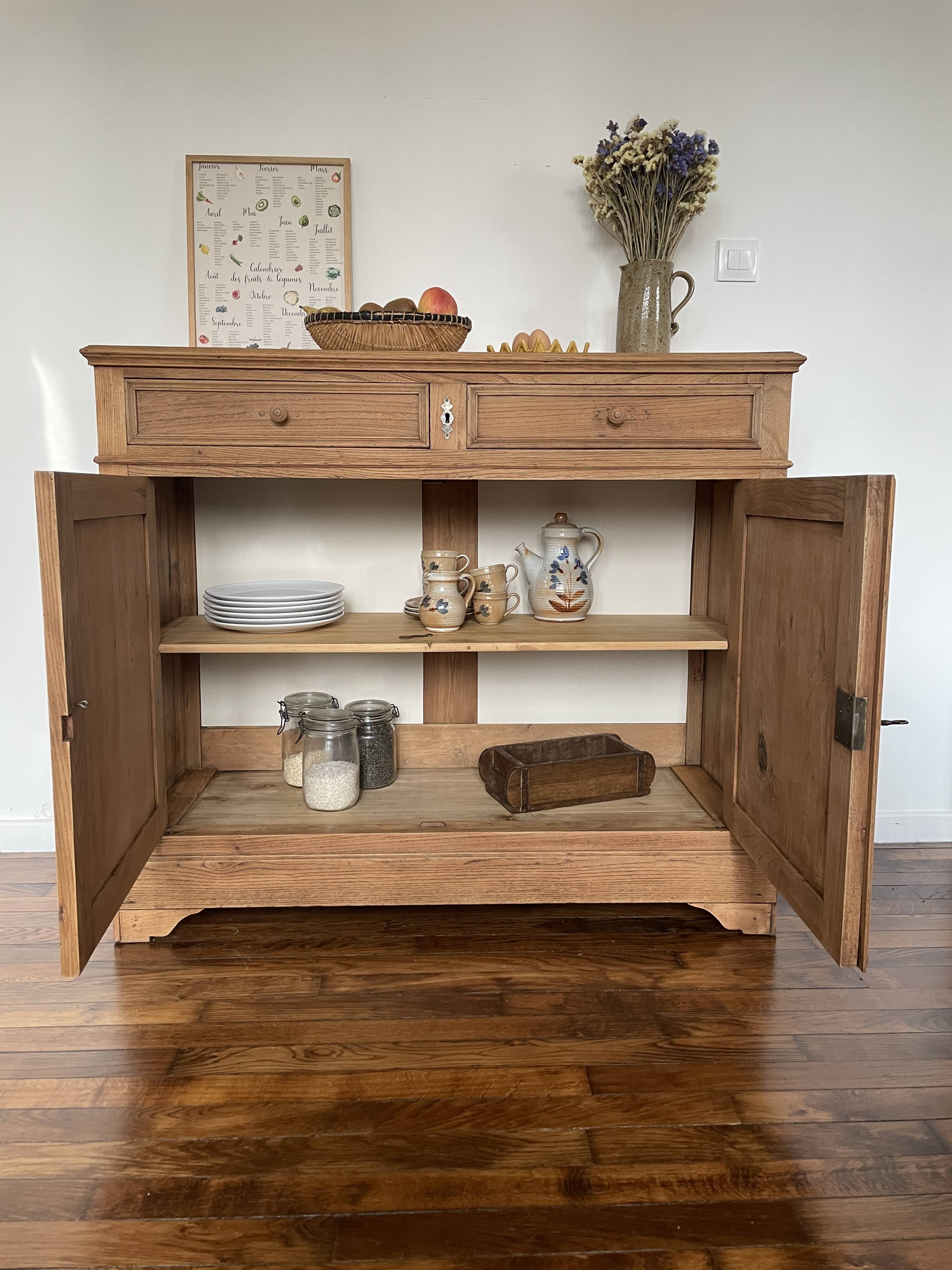 Rustic Buffet Raw Wood