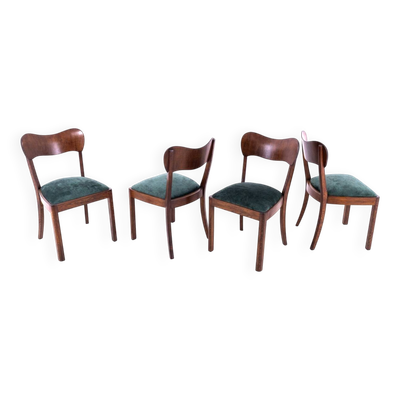 Ensemble de chaises Art Déco, Pologne, années 1930.