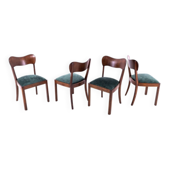 Set of Art Deco chairs, Poland, 1930s.
