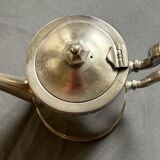 Ercuis coffee maker and dairy maker in silver metal
