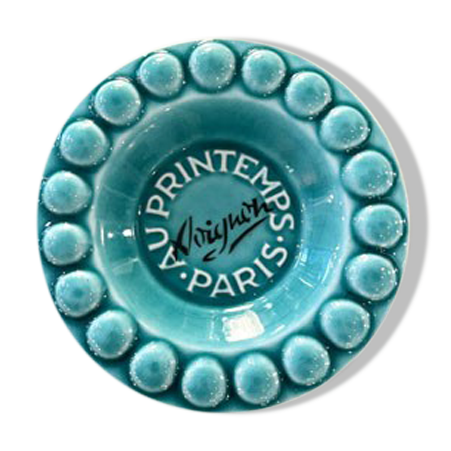 Primavera advertising ashtray, Printemps Paris, signed Colette Gueden