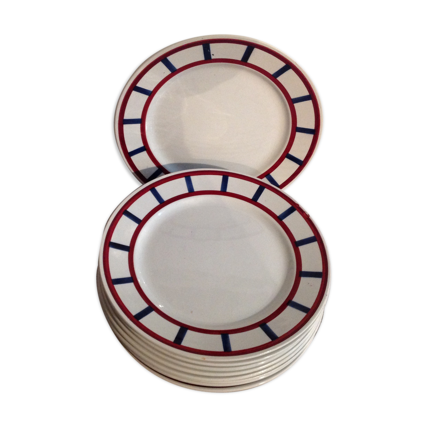 Series of 10 dessert plates