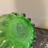 Murano green arum vase