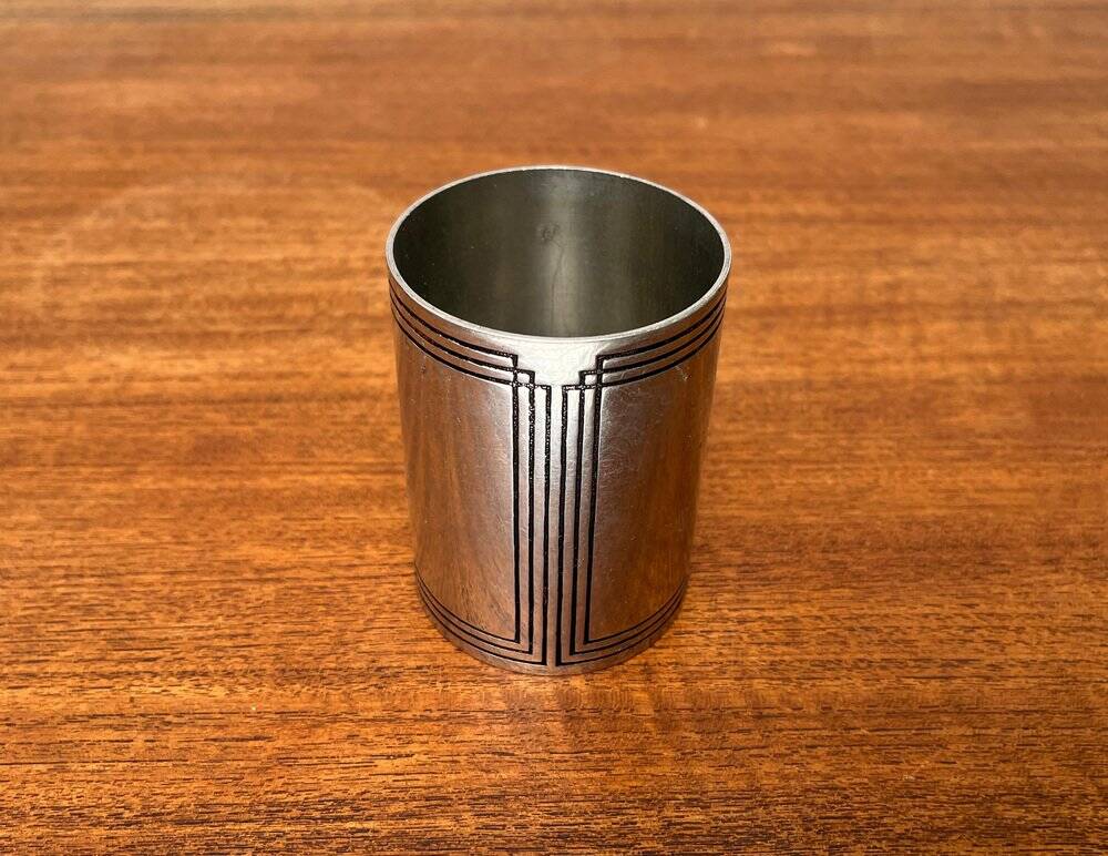 Art Deco metal vase from Étéain, France