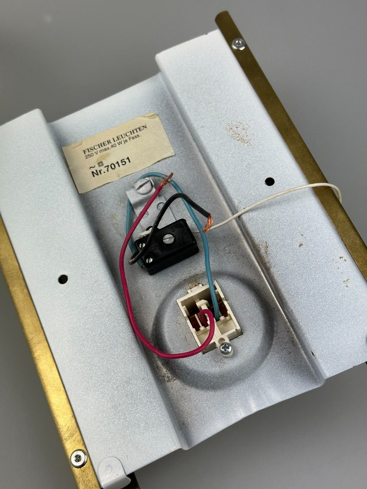 60s 70s wall lamp Fischer Leuchten Germany Wall Sconce Ice Glass Design