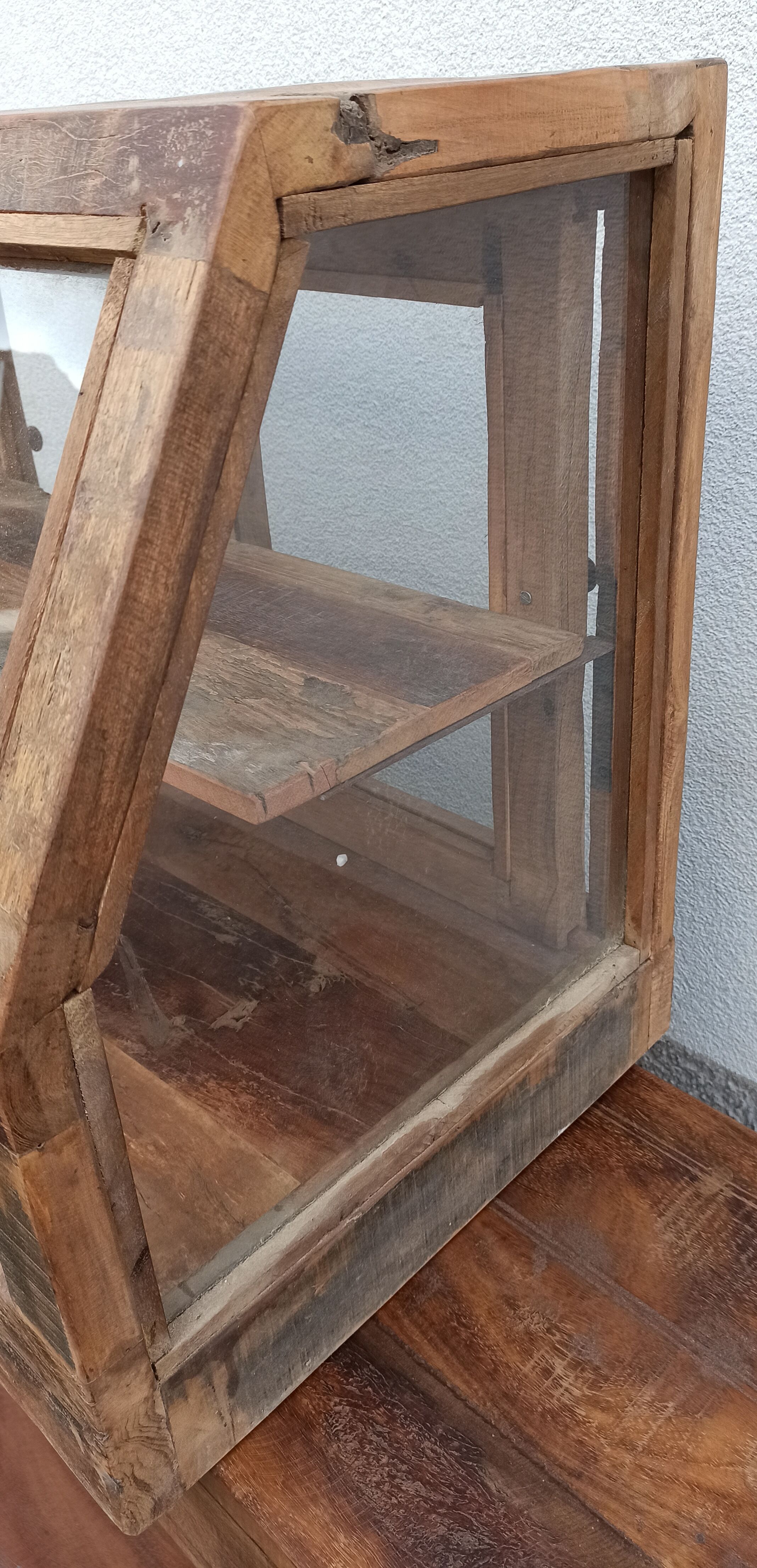 Antique wooden showcase