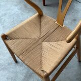 Set of 6 'CH24' wishbone dining chairs by Hans J Wegner for Carl Hansen, De