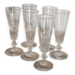 Ensemble de 6 flûtes - baccarat cristal
