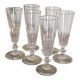 Ensemble de 6 flûtes « Caton » cristal fort – 19e siècle, Baccarat Saint Louis