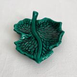 Vallauris green leaf slip bowl