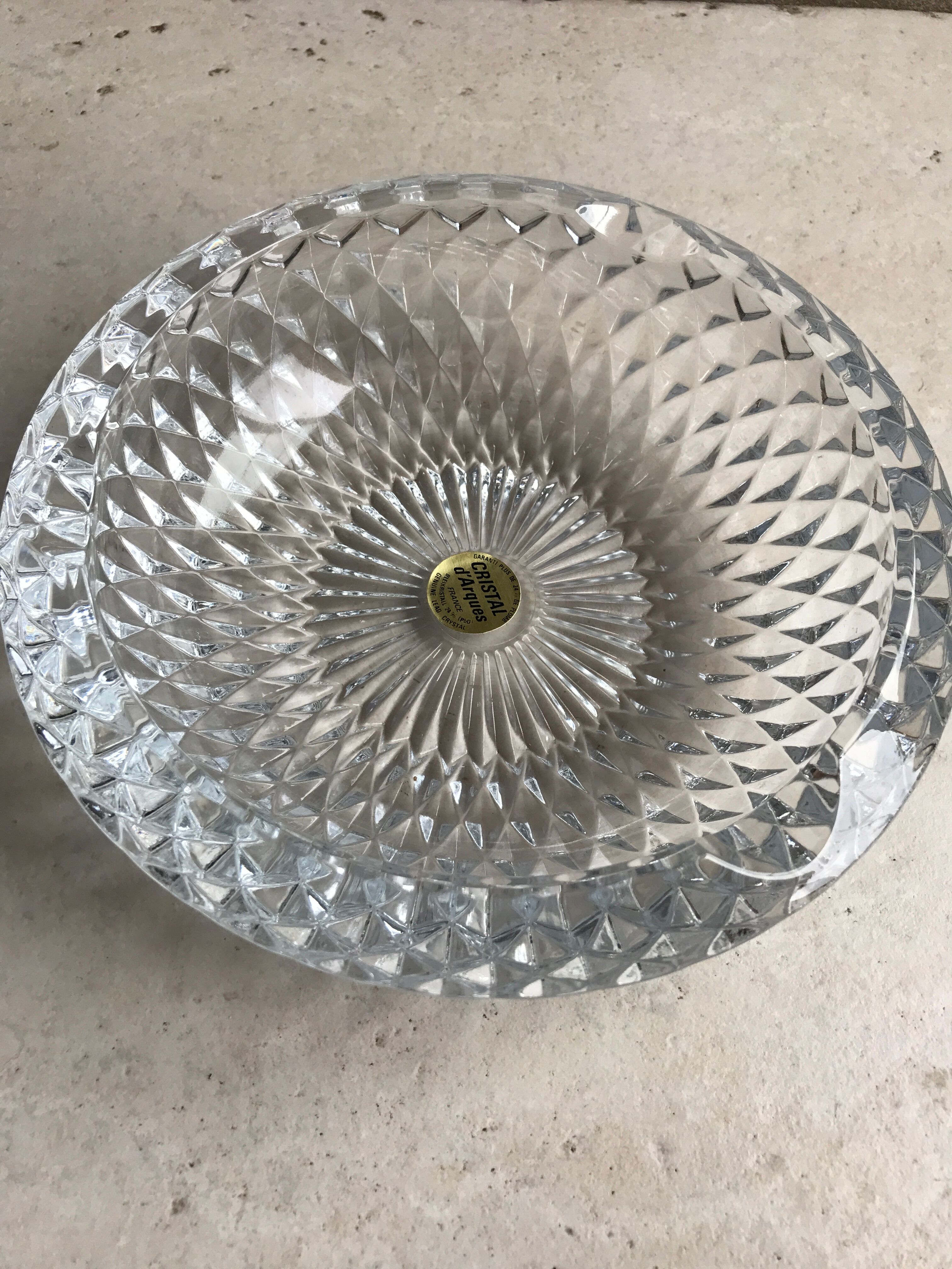 Vintage Arques crystal ashtray