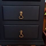 Tables de chevet Mid-Century Modern restaurées – Noir et bronze