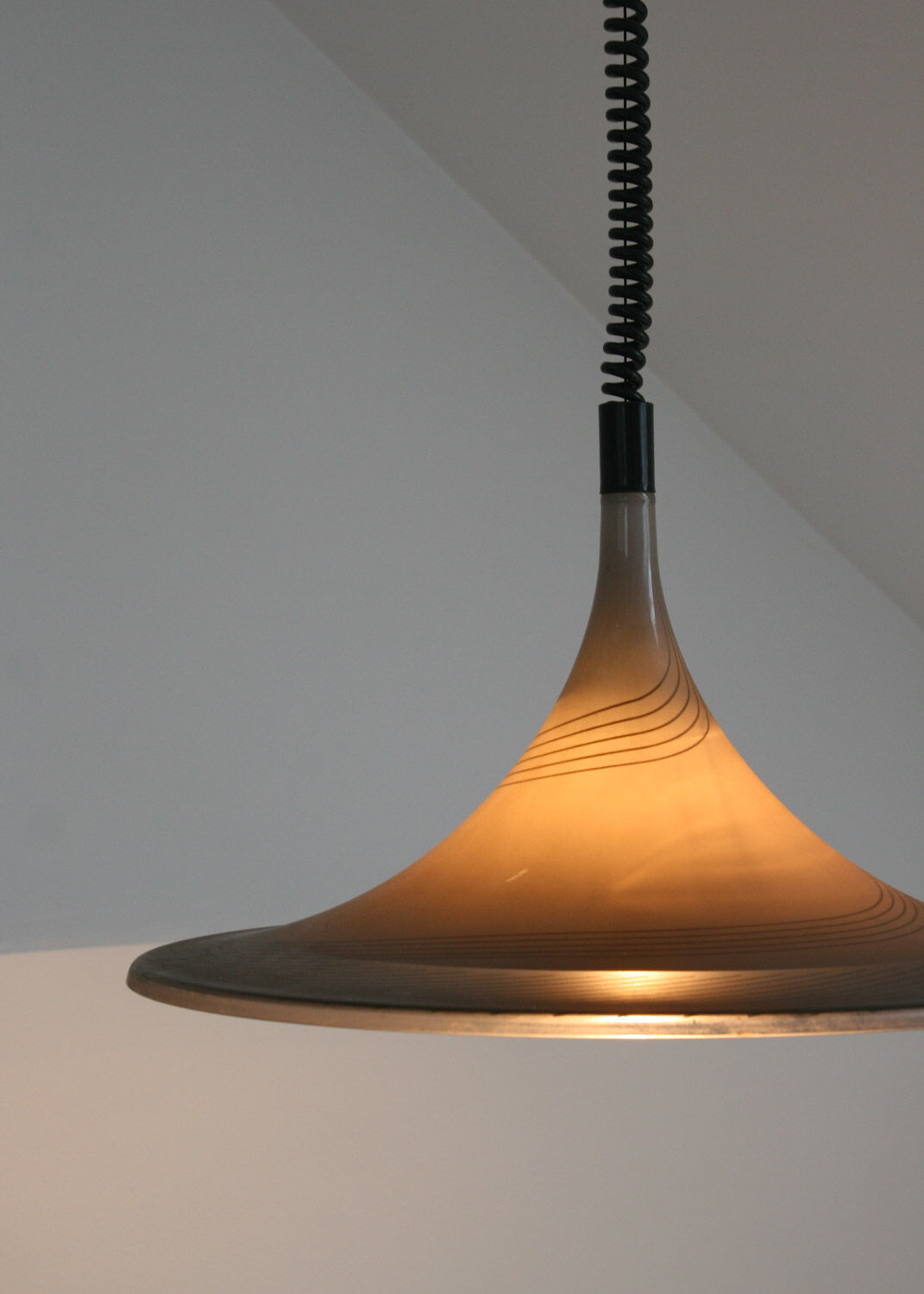Suspension trompette vintage de Meblo années 1970
