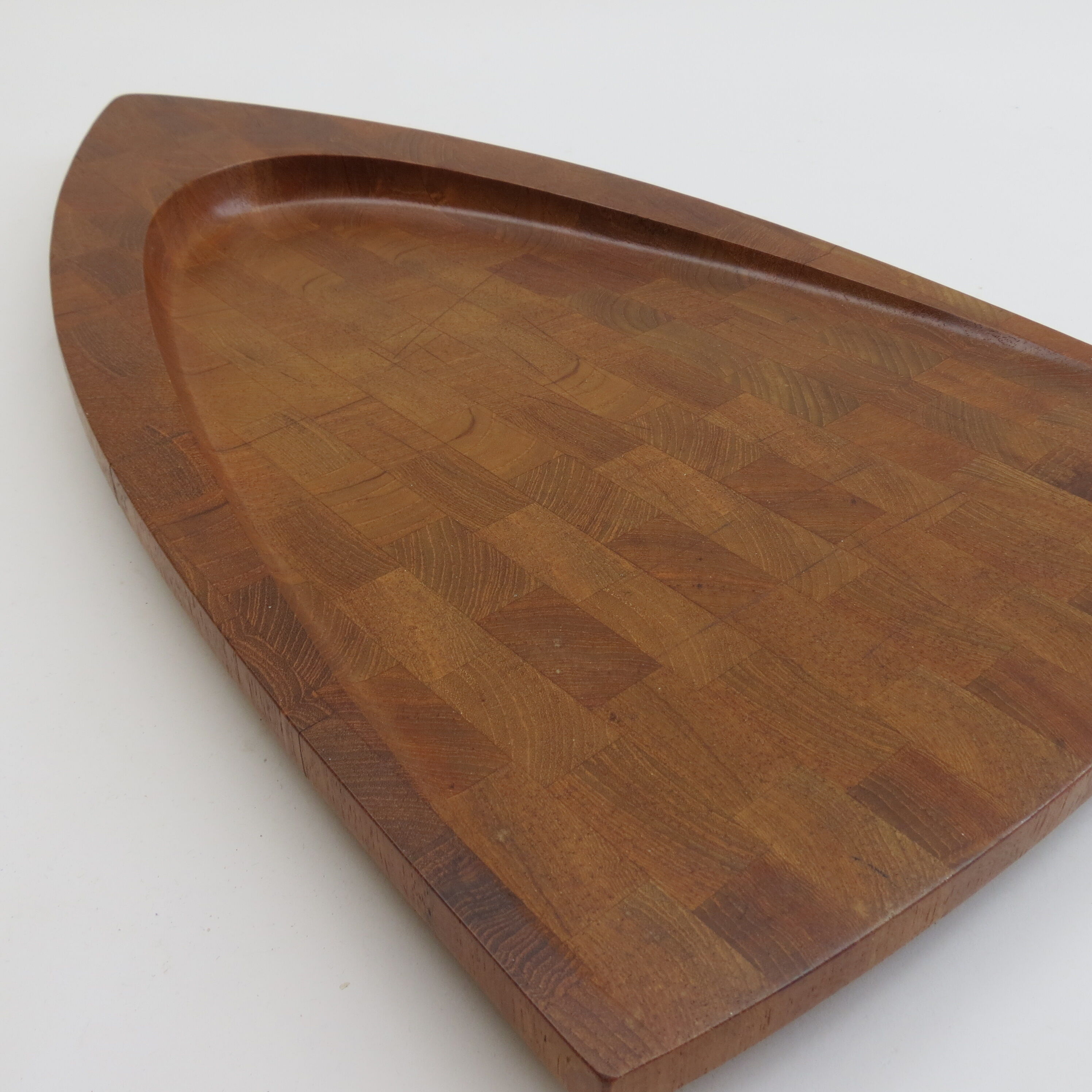 Danish digsmed teak block serving platter cutting board 1960s