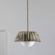 Vintage metal and opaline flower pendant lamp