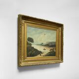 Tableau "Le pont de chemin de fer", ML Daguerry 1888.