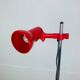 Miwi red metal spot floor lamp, vintage