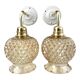 Pair of golden globe wall lights