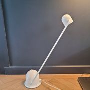 Lampe de bureau vintage articulée laquée blanc