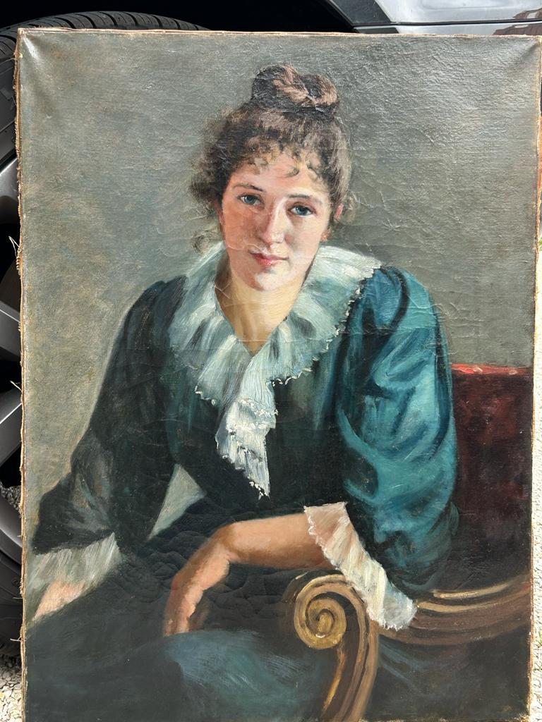 Portrait of a young woman circa 1890 - 1900
