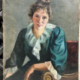 Portrait of a young woman circa 1890 - 1900