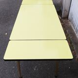 Yellow Formica Table 2 Extensions 1 Vintage Drawer
