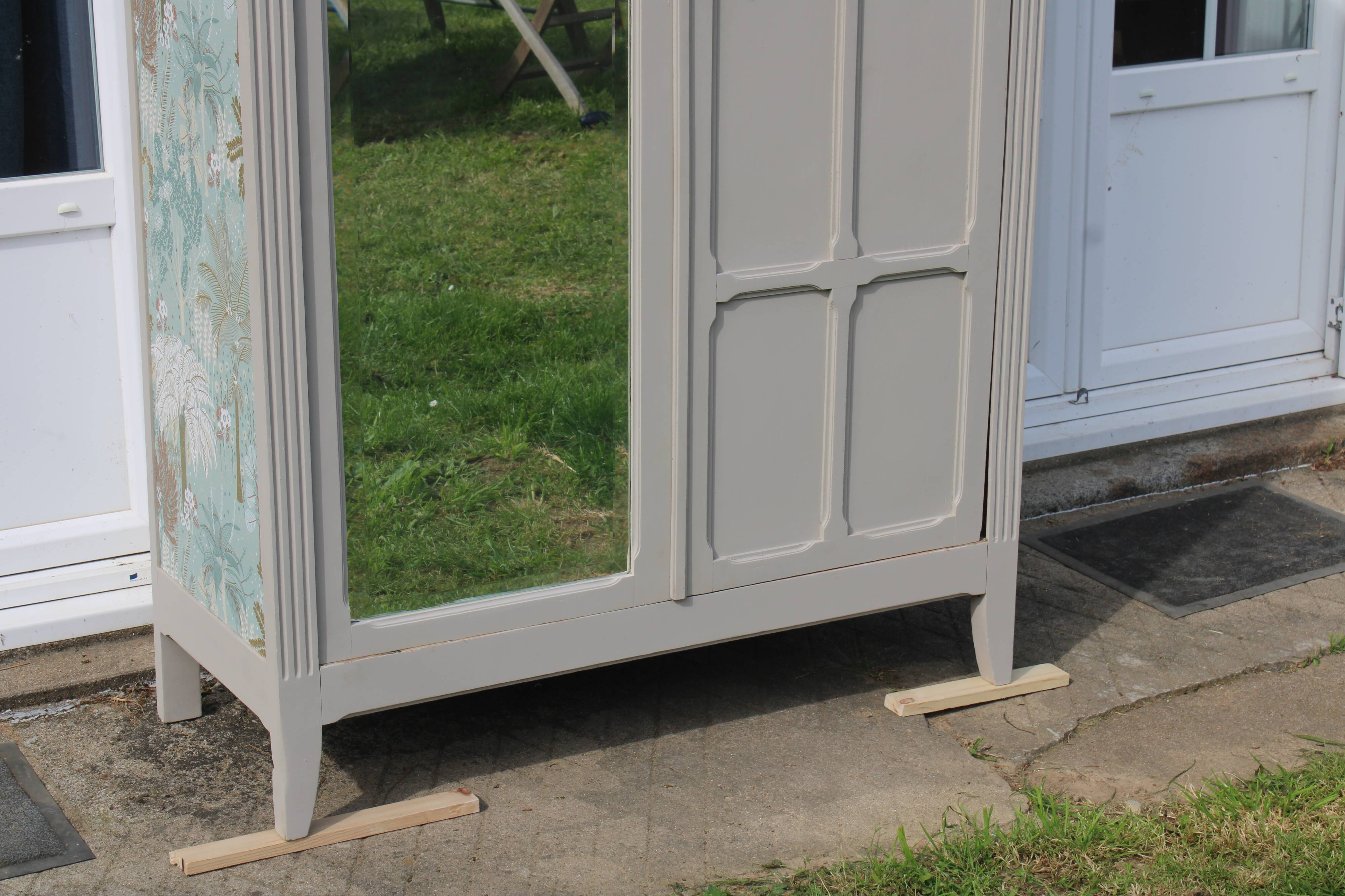 Vintage upholstered Parisian wardrobe