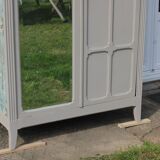 Vintage upholstered Parisian wardrobe