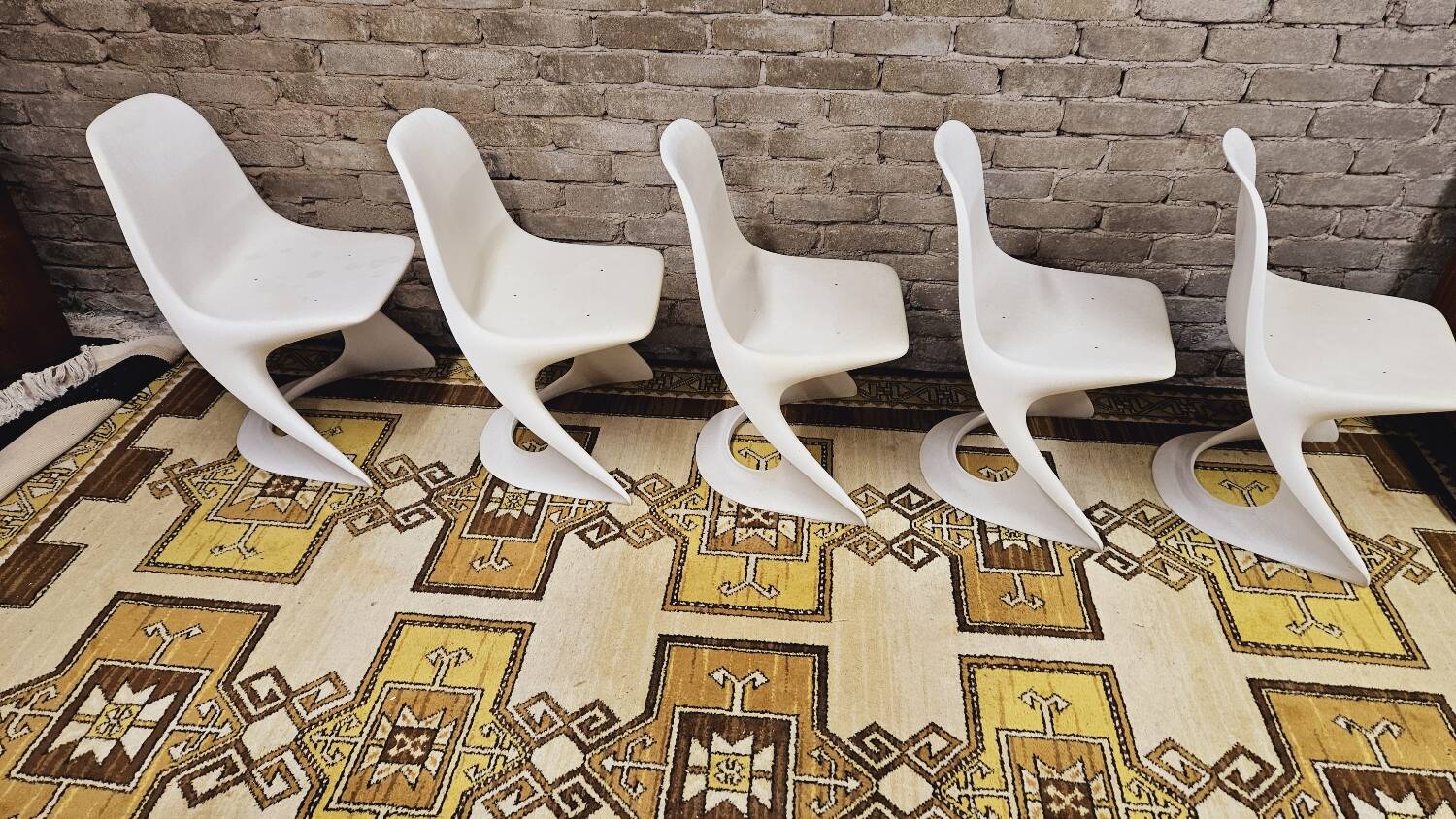 Set of 5 "Casalino" chairs by Alexander Begge for Casala, 1970.