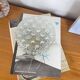 Small round wall light ceiling fixture in glass vintage diamond point.