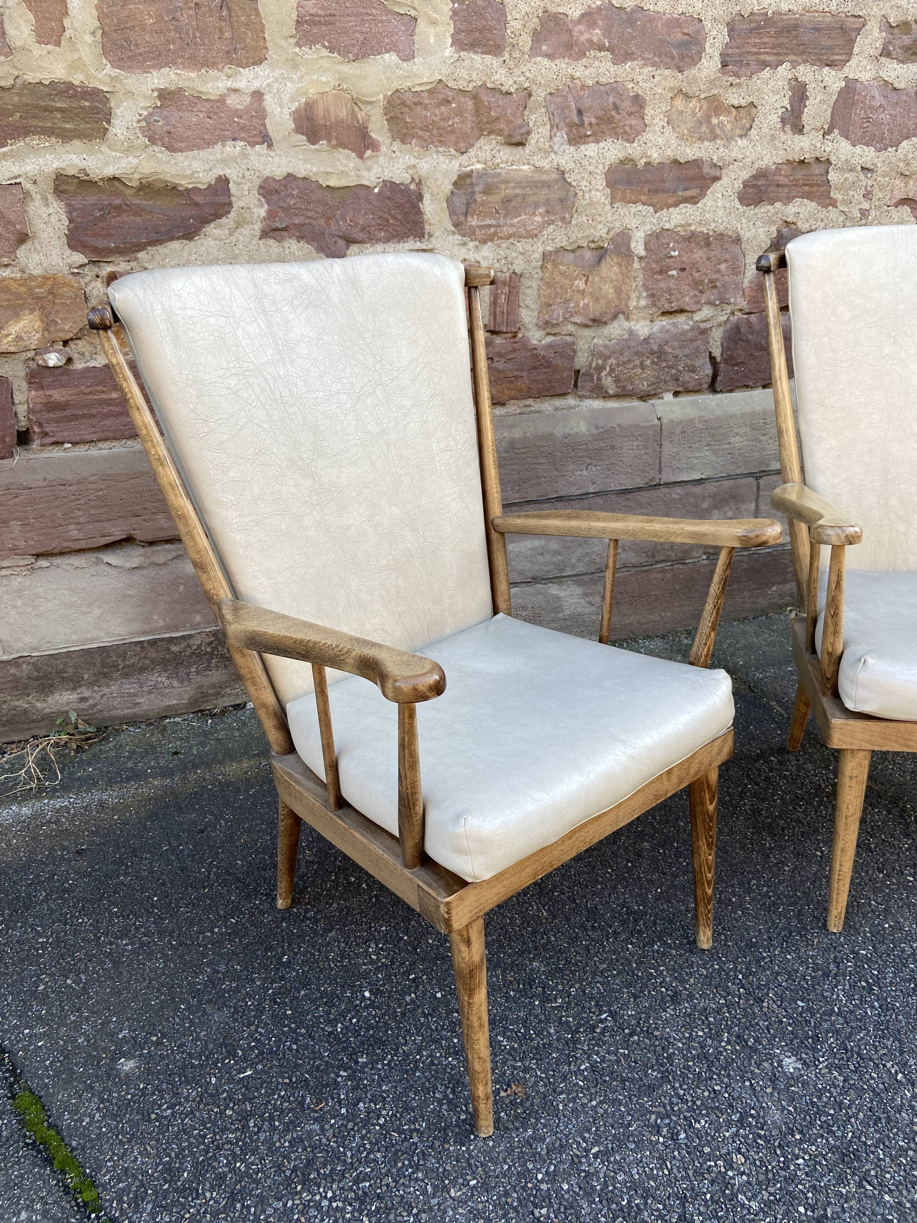 4 armchairs baumann vintage fan 1970