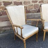 4 armchairs baumann vintage fan 1970