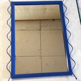 Mirror in blue metal - 1980s/90s