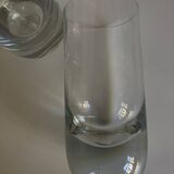 Set of 4 XXL solid glass tumblers in semi-crystal Scandinavian style
