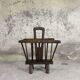 Vintage magazine rack in solid wood.