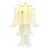Contemporary Frosted “Selle” Murano Glass Wall Sconce in Mazzega Style