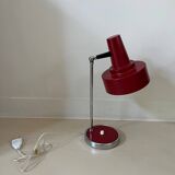 Red metal desk lamp