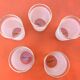 1960s 5 orangeade glasses "Grappe d'or" Frosted white glass