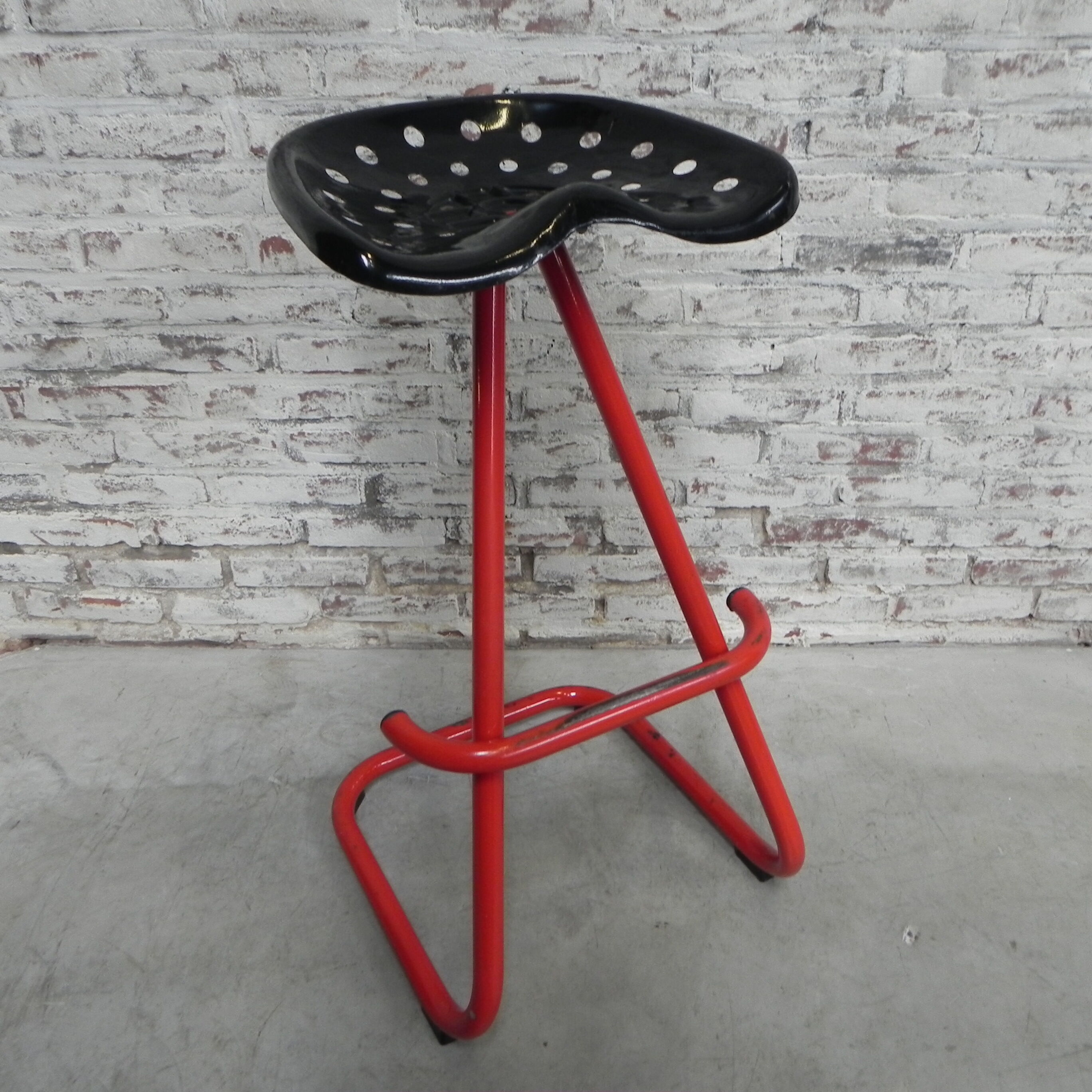 Tabouret bar vintage acier siège de tracteur