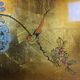 Vintage Chinese cabinet gold leaf / flowers and birds / bohemian