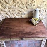 Antique wooden farmhouse table