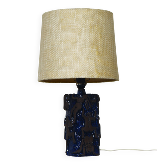 Table lamp "Climbing Women", partially glazed stoneware, by Sys M