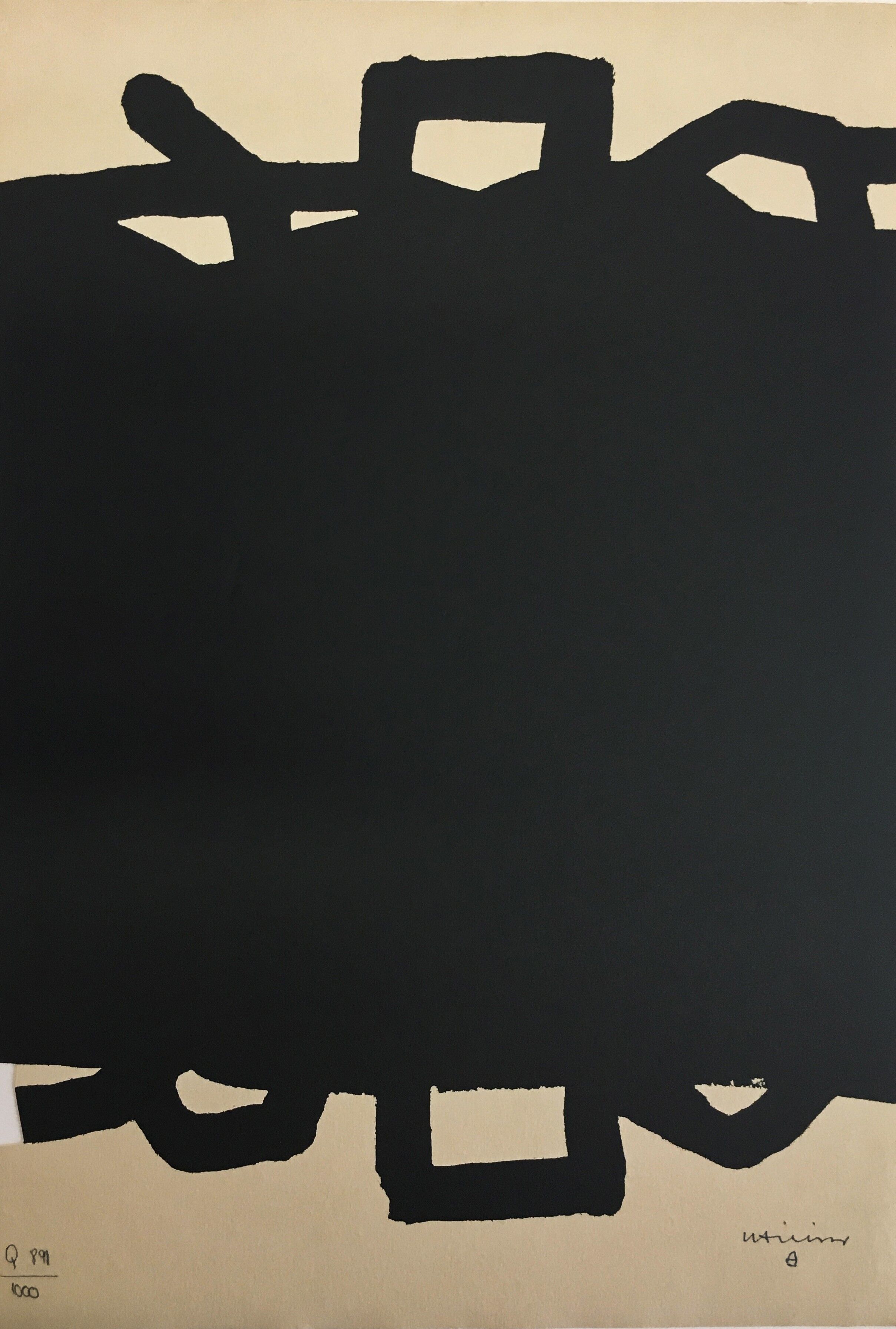 Original lithograph on cardstock, Eduardo Chilida, Untitled, 1999