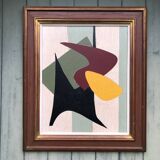 Peinture abstraite sur panneau