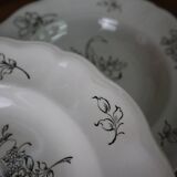 Set of 6 hollow plates in half Lunéville porcelain