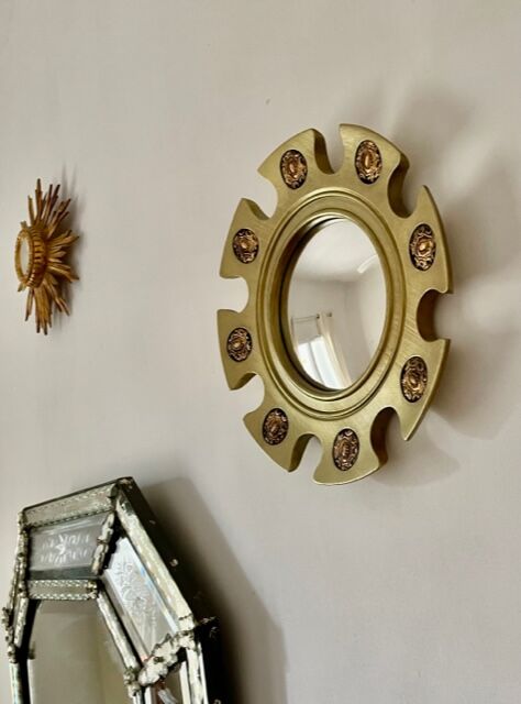 Mirror sun gilded wood 1960