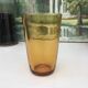 set of 4 amber yellow glasses from the 70s, signed France